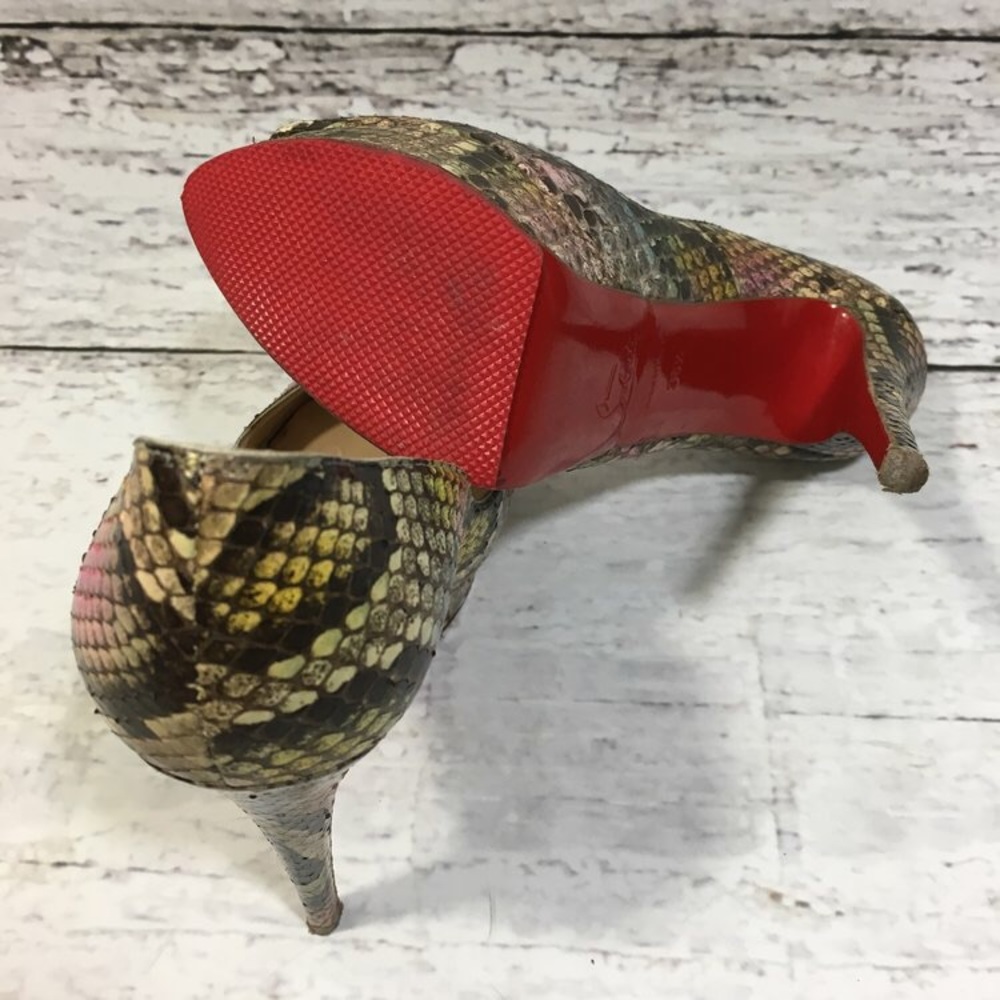 ⛔️SOLD⛔️AUTHENTIC Christian Louboutin 150 python, - Picture 2 of 7