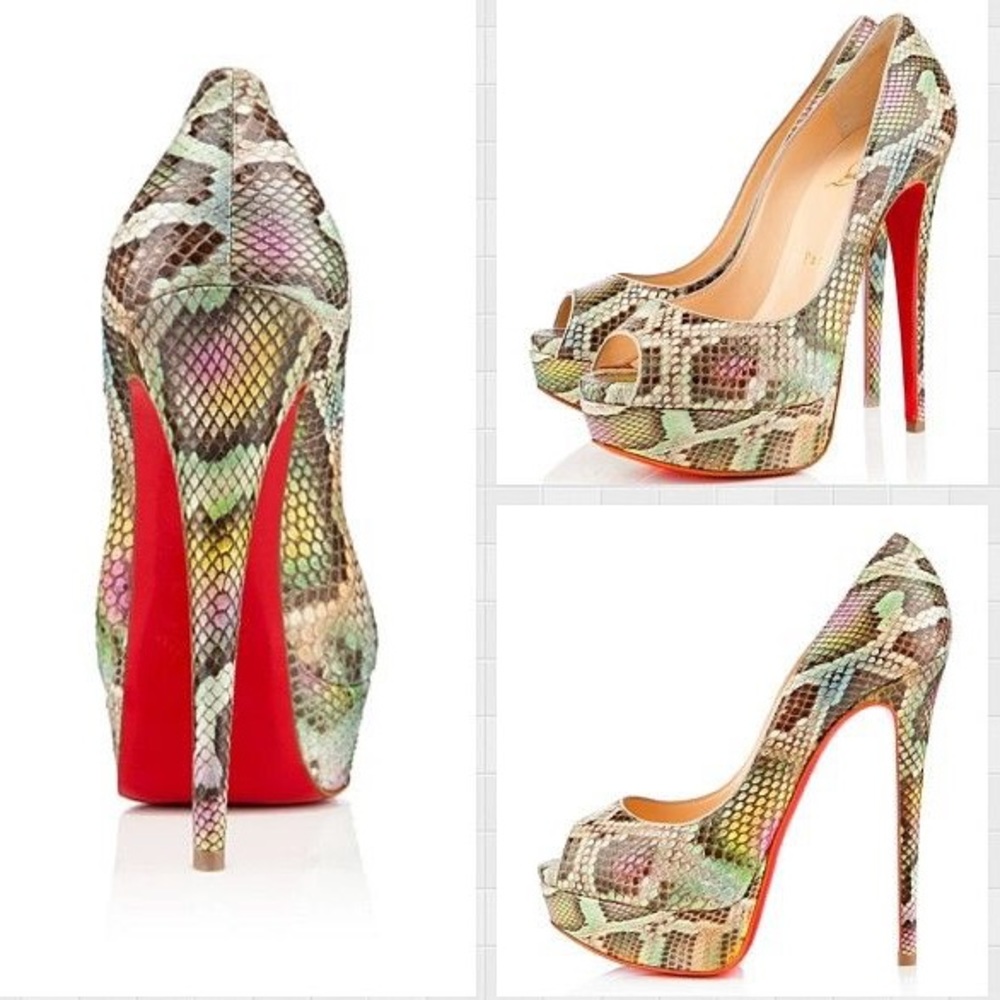 ⛔️SOLD⛔️AUTHENTIC Christian Louboutin 150 python, - Picture 7 of 7