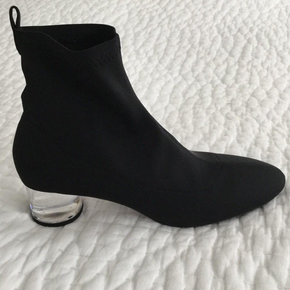 Cool modern clear heels boots