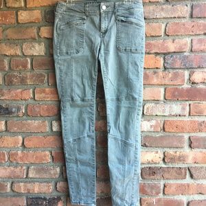 AE Army Green Moto Jeggings