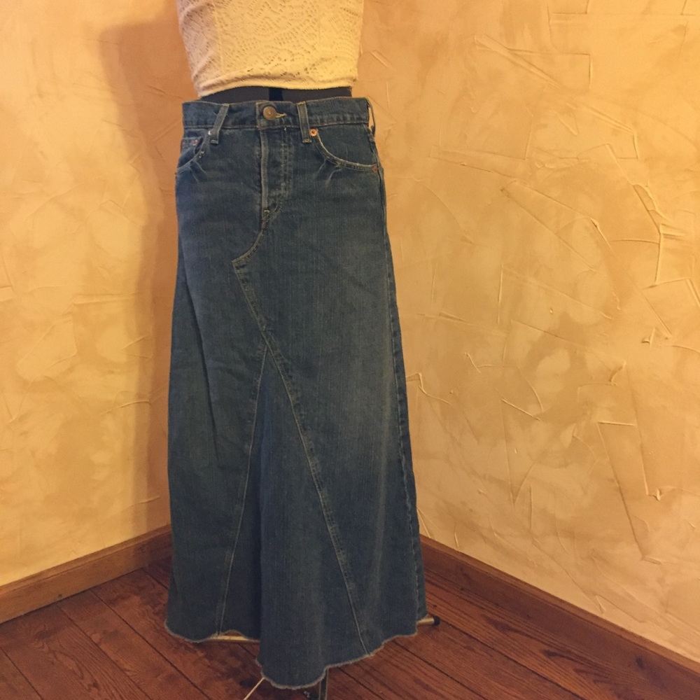 Levi Denim Maxi Skirt