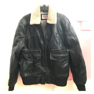 LEVIS vintage faux ur & leather jacket