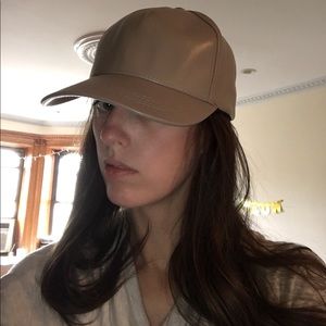 Olive & Pique faux leather tan hat from Australia