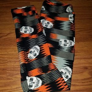 LuLaRoe Halloween skull leggings OS