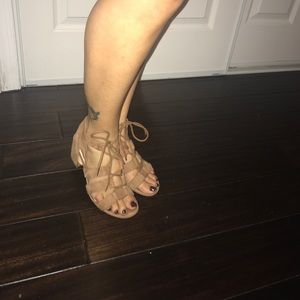 Nine West suede chunky heel