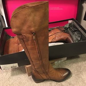 Vince Camuto over the knee brown boots. Size 8
