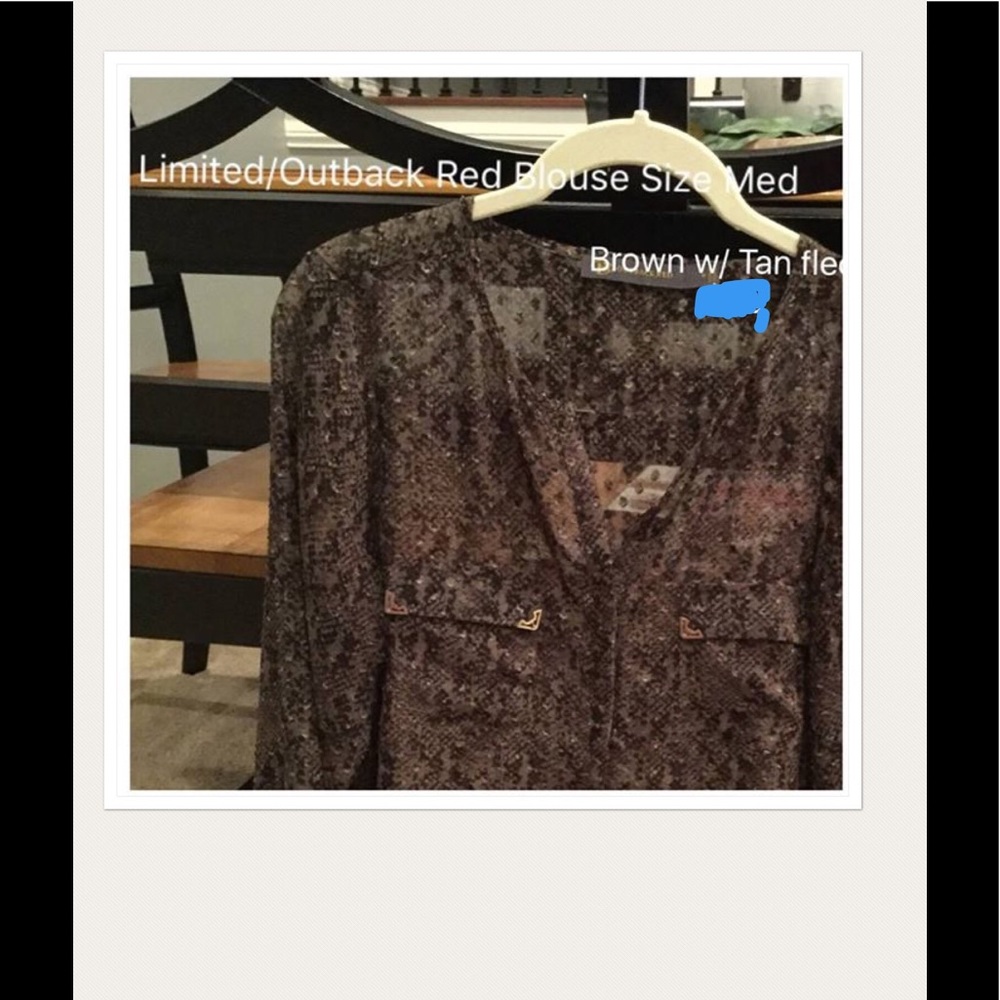 Limited Outback Red sheer blouse size Medium