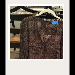 Limited Outback Red sheer blouse size Medium