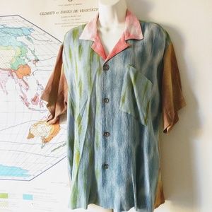 Saks Fifth Avenue vintage camp shirt artisan M