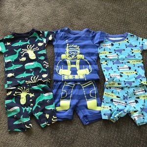 3 sets of baby boy pj's