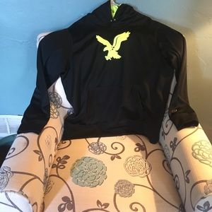 Black and neon American Eagle Men's Hoodie