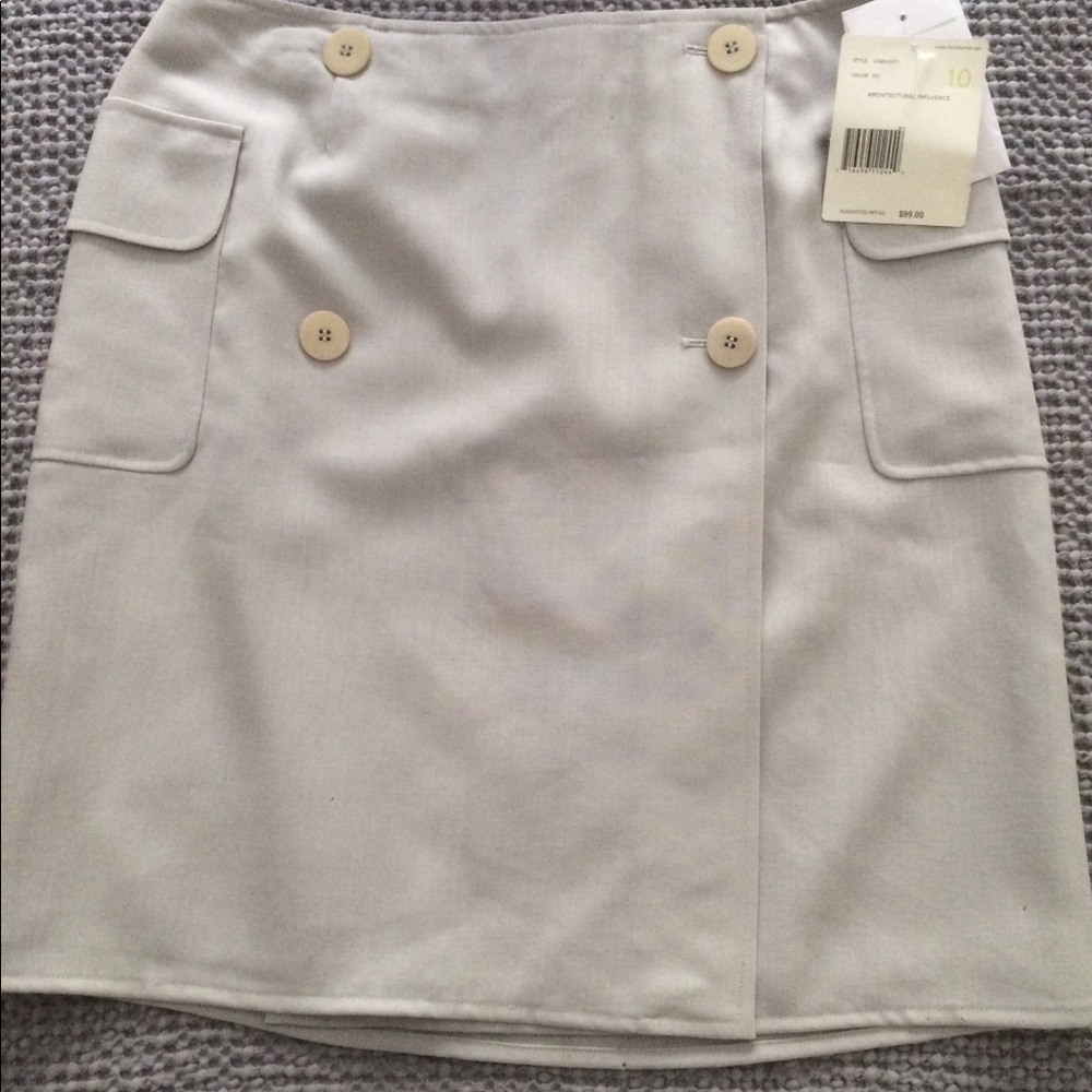 Light grey wrap around mini skirt