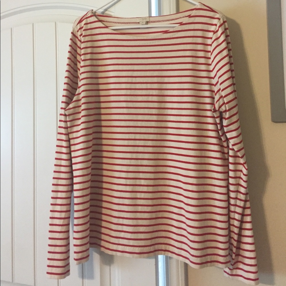 J Crew boatneck striped tee