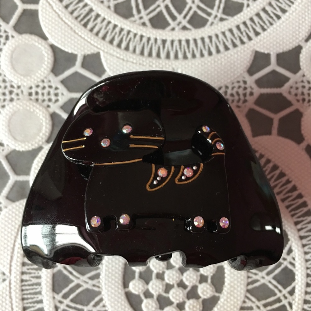 NWT sparkle cute cat hair clip