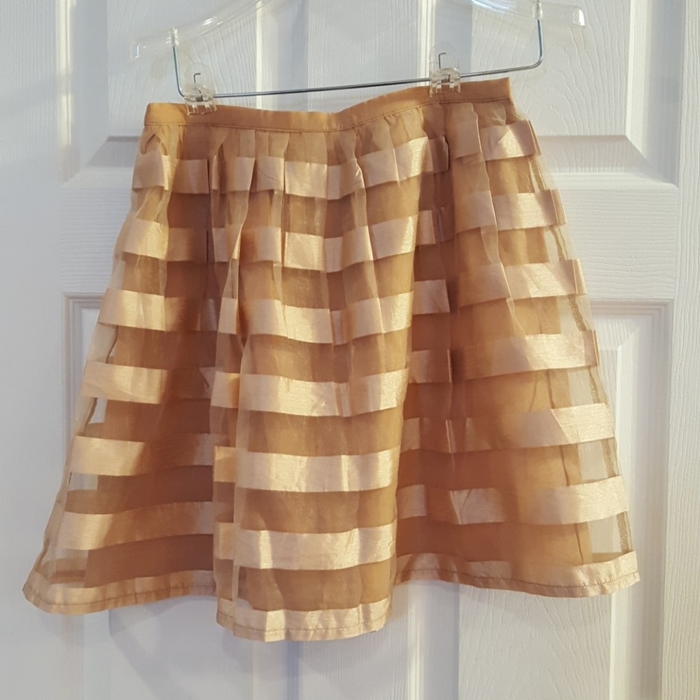 Gold striped skirt