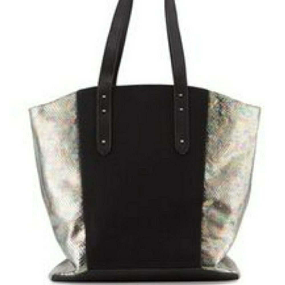 RomyGold ~ Iridescent Snake-Embossed Tote