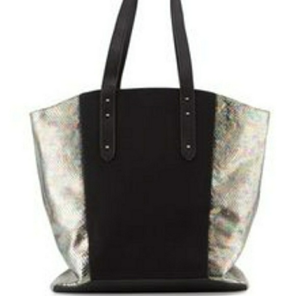 RomyGold ~ Iridescent Snake-Embossed Tote - Picture 1 of 8