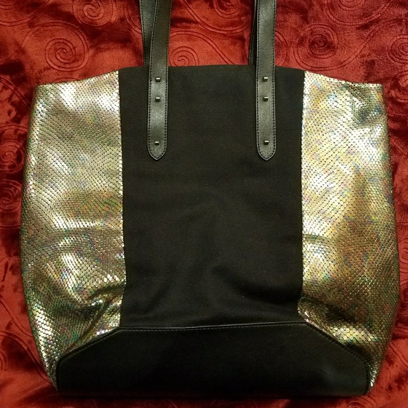 RomyGold ~ Iridescent Snake-Embossed Tote - Picture 2 of 8