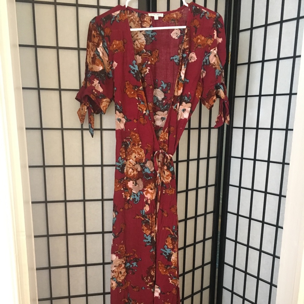 WORN ONCE - Floral Wrap Maxidress