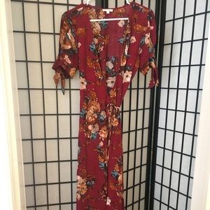 WORN ONCE - Floral Wrap Maxidress