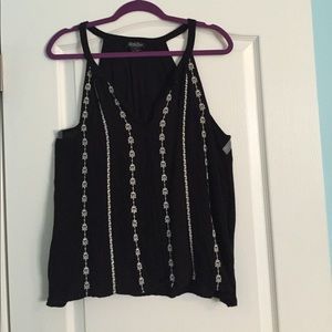 Lucky brand black sleeveless top, sized M