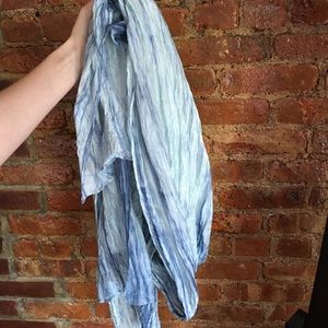 Silky blue scarf