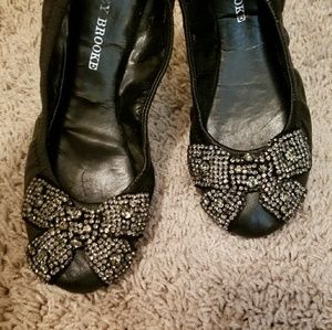 Sparkle bow ballerina shoe