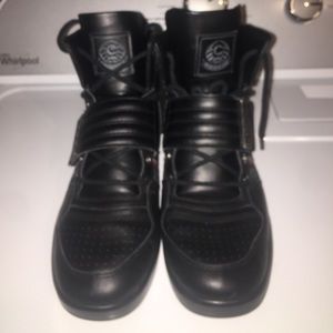 COOGI High Top Leather casual strap Sneakers Shoes