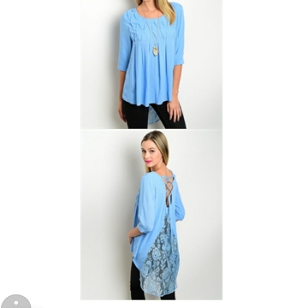 🩵 Gorgeous Boho High Low Top - Picture 2 of 8