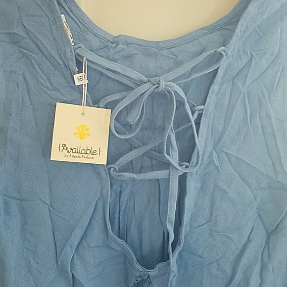 🩵 Gorgeous Boho High Low Top - Picture 5 of 8