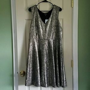 NWT Torrid metallic skater dress size 2 (18/20)