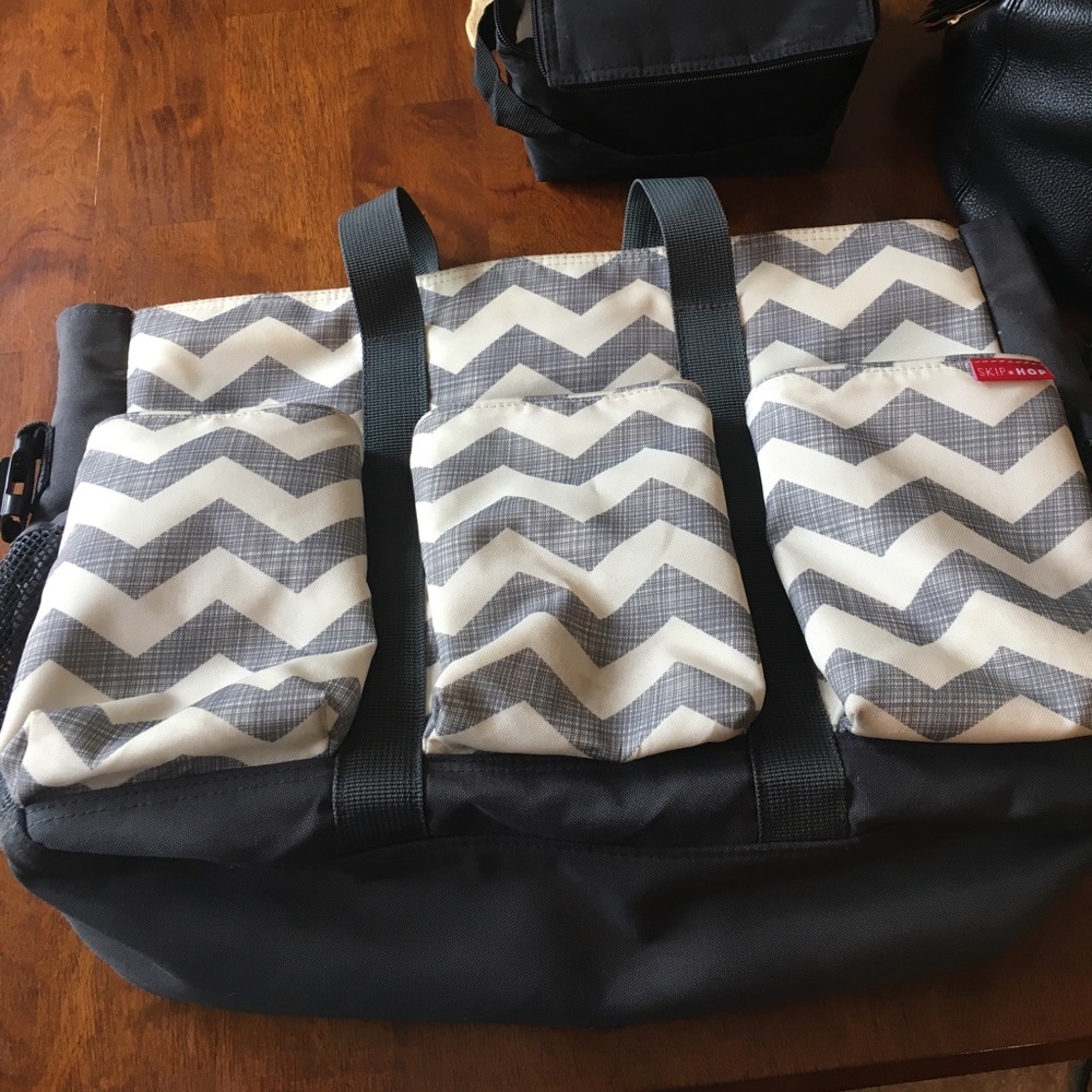 Skip Hop® Duo Double Signature Chevron Diaper Bag