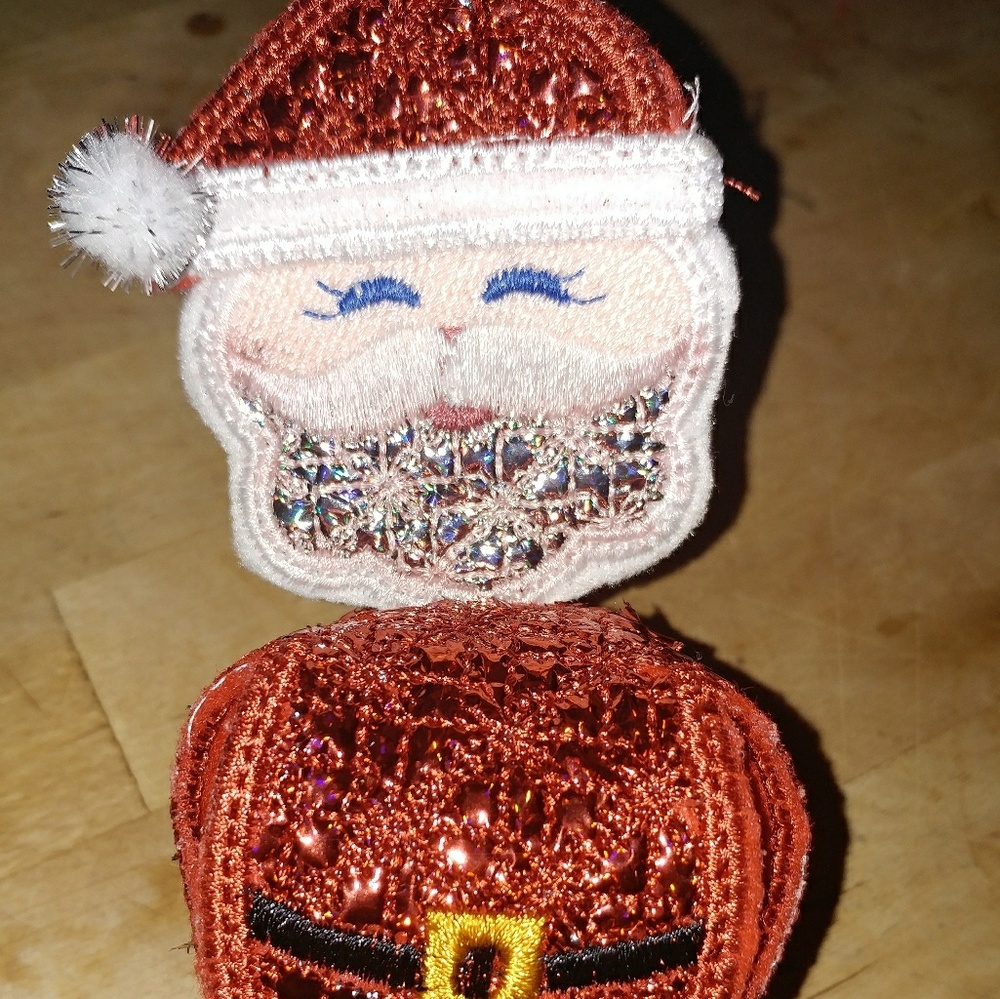 3D Handmade Embroided Santa Claus Ornament