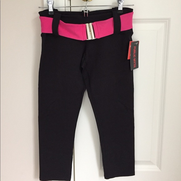 ⚡️NWT⚡️ Public Myth B Belt Capri XS/S Black - Picture 1 of 8