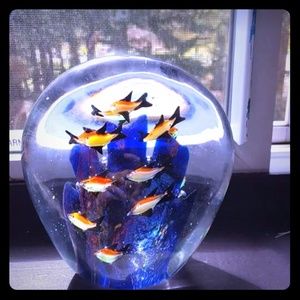 Glass fish decoration