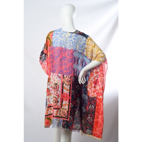 NEW Boho Gypsy Fox Floral Hippie Print Kimono - Picture 5 of 5