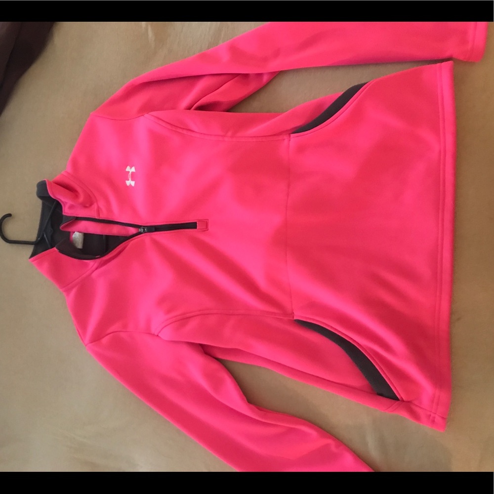 Under armour hot pink breast cancer pull over