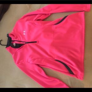 Under armour hot pink breast cancer pull over