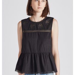 Current/Elliott | Peplum Lace Tank