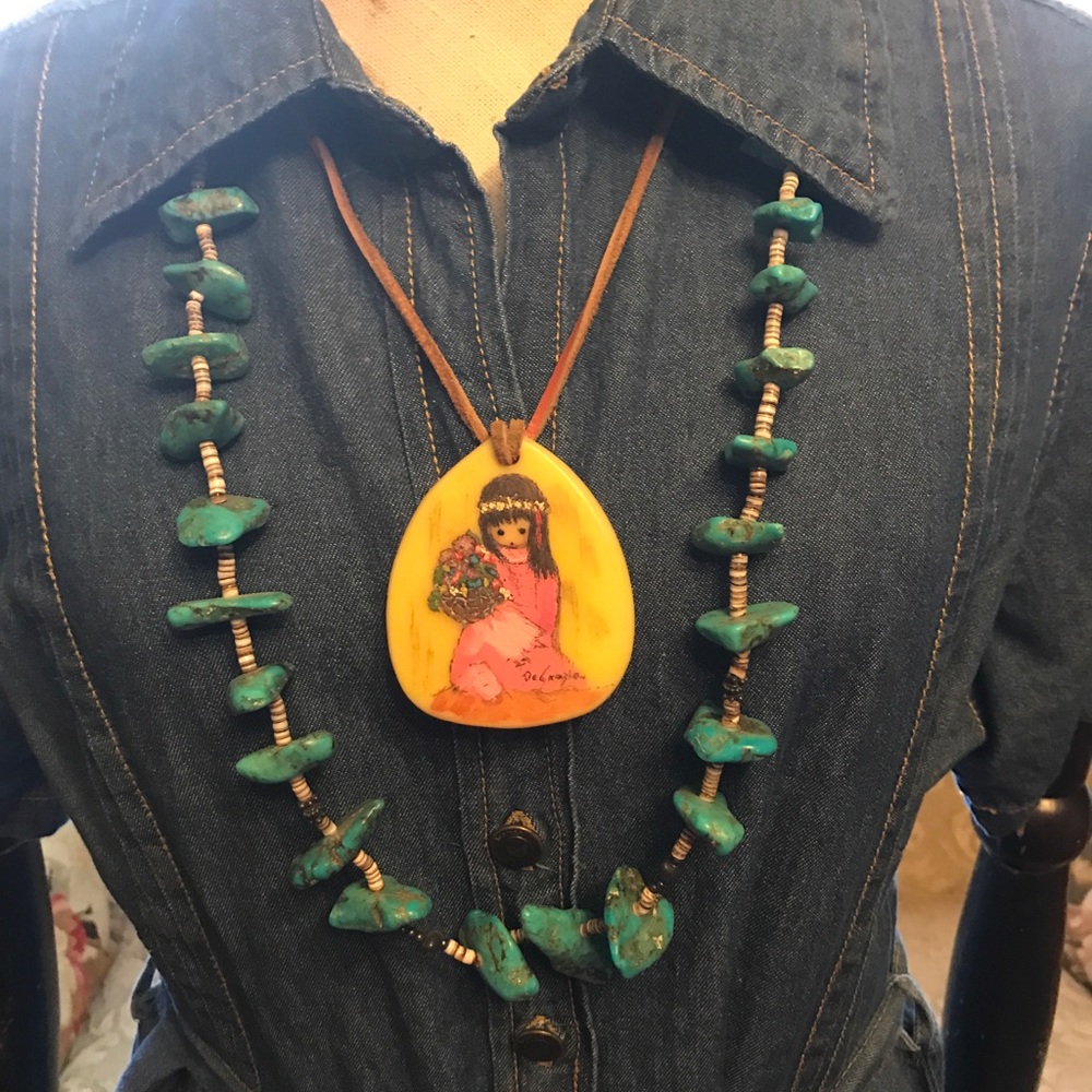 ❤️gifted❤️ DeGrazia Necklace 1970's BoHo