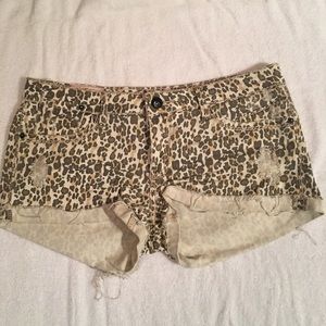 Junior size  leopard print shirt shorts