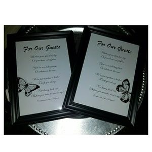 Set of Guest Bathroom Signs for Wedding