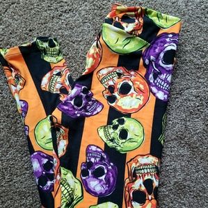 OS skull lularoe Halloween leggings