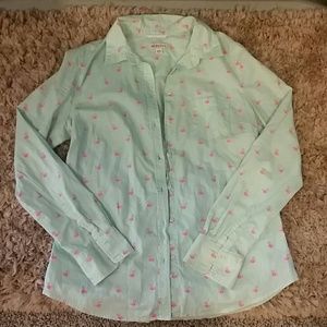 🌴ADORABLE FLAMINGO BUTTON DOWN SHIRT🌴