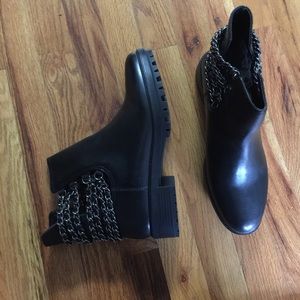 Zara chain boots booties authentic leather