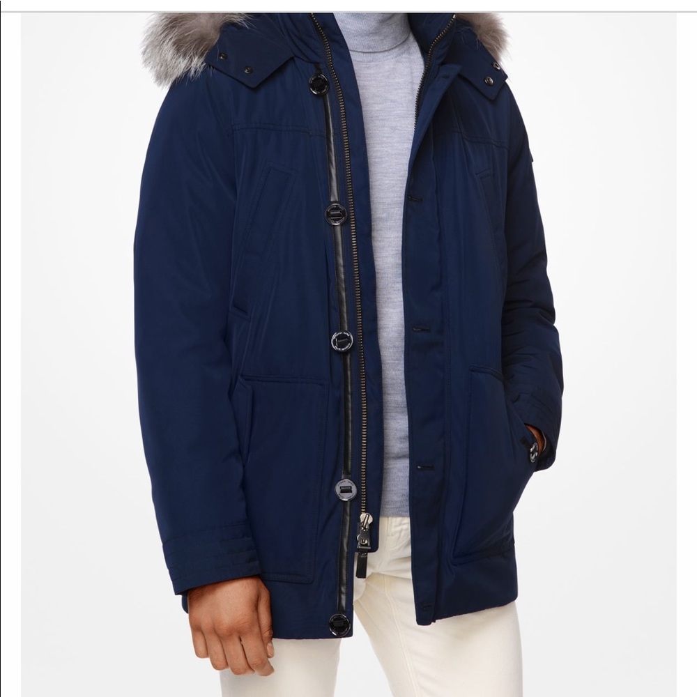 Men's large Micheal Kors coat color blue authentic