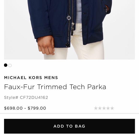 Men's large Micheal Kors coat color blue authentic - Picture 2 of 3