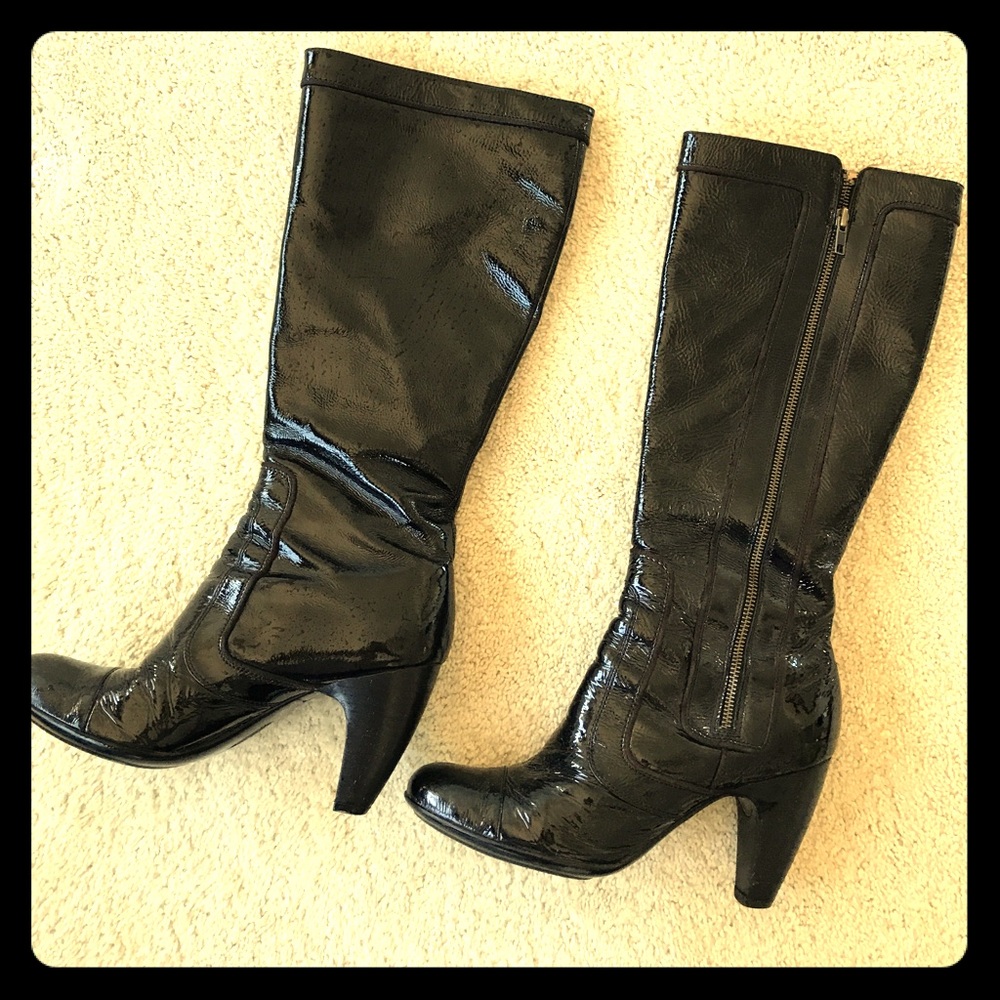 Patent Leather Riding Boots