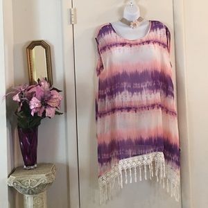 🎉PRICE DROP 🎉New Light Orch w Lace  Coverup🛍