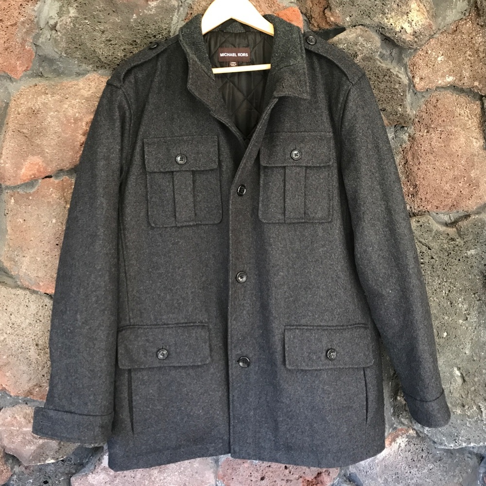 Men's Wool Michael Kors Pea Coat
